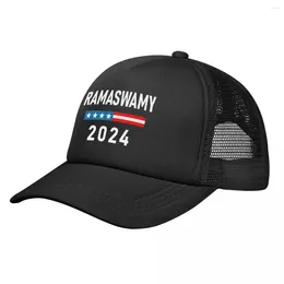 Ballkappen 2024 US-Präsidentschaftswahl Vivek Ramaswamy Mesh Baseball Hip-Hop Sun Hut Verstellbarer Rennsport-Waschmaschinen Trucker