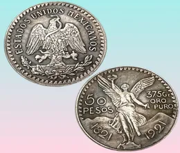 Высокое качество 1946 Мексика Золото 50 Песо Монета Золото 37373 мм художественные ремесла Творческие сувенирные монеты 18211921 Мексики 508335474