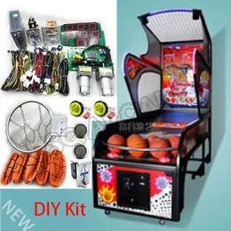 Kits de máquina de basquete de rua para adultos kits de jogos de basquete operados por moedas kits de arcade tiro de bola