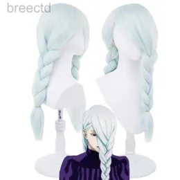 Costumi di anime Anime Kaisen Mei Wig parrucca azzurra Treccia intrecciate parrucche lunghe code di cavallo per capelli per il gioco di costumi di Halloween Giochi 240411