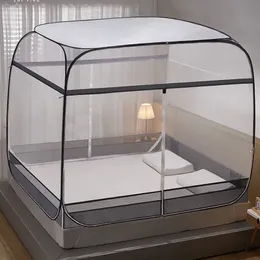 Alta qualidade Poliéster Yurt Mosquito líquido Summer Instalação gratuita de três portas Mosquito líquido Top Anti Drop Mosquito Net