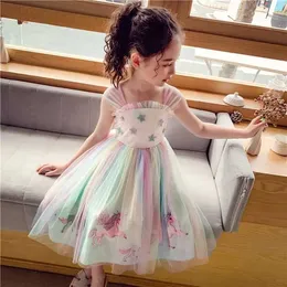 Abiti da ragazza 2021 Girls Dress Summer Children Dream Dream Rainbow Chiffon Hanfu Classical Elegant Princess Dress Dressing per ragazza