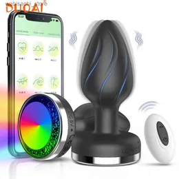 Outros itens de beleza da saúde Vibrando o massageador de próstata App App Prostate Prostate para homens de controle remoto Vibina Vibrator Anal Toys for Women L49