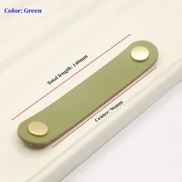 Farklı renkler deri kollar mutfak dolap kapı düğmeleri dolap çekmecesi çekme dolap mobilya deri kolu