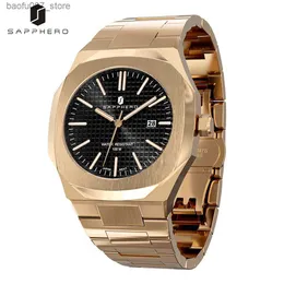 Wristwatches SAPPHERO 2022 Luxury Mens M Waterproof Stainless Steel Quartz Date Watch Leisure Business Mens Watch