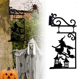 Party Dekoration Halloween Dekor Hängende Metall Vintage Hexe Form Gusseisen Garten Eckschild undichte Kessel Courtyard Hanger