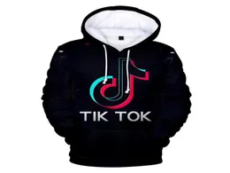 Tik Tok 3D Print Женщины -толстовки толстовок Harajuku Streetwear Hip Hop Pulver Jutd