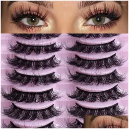 False Eyelashes 10 Pairs Of Explosive Hair Curls Three-Nsional Matching Natural And Charming Drop Delivery Health Beauty Makeup Eyes Otmh7