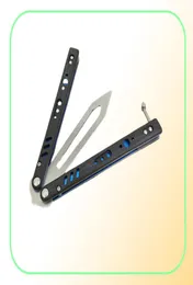 TheOne BRS 복제 나비 트레이너 나이프 블랙 G10Titanium handle D2 블레이드 부싱 시스템 접이식 나이프 생존 7335195