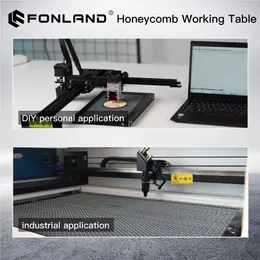 Fonland Honeycomb Working Tabell 300*500mm Anpassningsbar storlek Brädets plattform Laserdel för CO2 Lasergraver Maskin