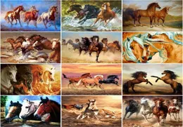 Pinturas pinturas a óleo diy por números 60x75cm Frame Horse Animal para adultos Crianças Número de pintura Decoração doméstica GiftSPaintings6350214