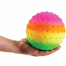 Juguetes Inflables 9 Inch Inflatable Rainbow Balls Outdoor Sports Game Kids Gifts Toys Pelotas Sensoriales Bebe Kinder Spielzeug