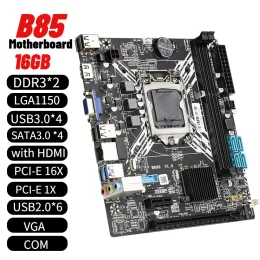 Moderbrädor B85 PC Motherboard LGA1150 Upp till 16 GB DDR3 Dual Channel HDMicompatible+VGA COM SATA3.0 USB3.0 PCIe 16x Grafikkortuttag