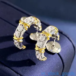 Toppklass Luxury Tifanccy Brand Designer Earring Earring Noble Cold Light Luxury Style örhängen med zirkon Inlagd Claw Diamond Högkvalitativ designers smycken