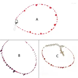 Choker Blood Drop Armband/Necklace Pendant Halsband Alloy Material Kvinnor Girls Chain Halsband Party Jewelry 10CF