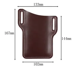 Tragbare PU Leder -Brieftasche Mobiltelefon Ring Holster Hülle Gürtel Vintage Pack Tailentasche Gürtel Clip Phone Holster Beutelpreispackage