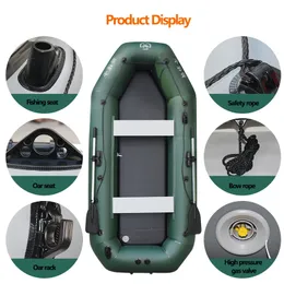 Hava güvertesi ile profesyonel şişme tekne sal 0,7mm PVC PVC Dinghy Balıkçı Teknesi Gözyaşına Dayanıklı Katlanabilir Sürüklenme Teknesi