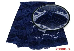 الشريط عالي الجودة African Velvet Lace Fabric أحدث نمط Royal Blue Tulle Nigerian Fabrics KS2800B89587432