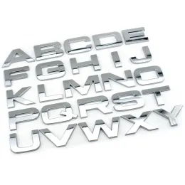 DIY 32mm high 3d letters numbers famous car logos with names vehicle emblems chrome decals for RANGE ROVER OVERFINCH KAHN cars