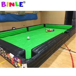 Etkileşimli oyun büyük ayak paketi şişme snooker futbol havuzu masa ile 16 top ile futbol etkinliği için siyah şişme fatura