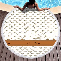 round Beach Towel Bath Towel Wholesale Printed Shawl Polyester Tassel Microfiber Towels