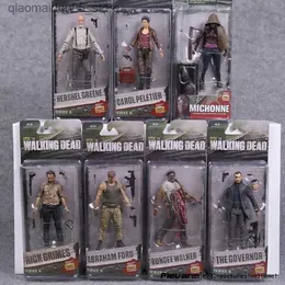 Action Toy Figures AMC TV Drama Walking Dead Abraham Ford Bungee Jumping Walker Rick Grimes Governor Michoan PVC Action Character Model Toy 7 Style