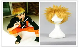 100 New High Quality Fashion Picture wigsgtgt Synthetic Yellow Short Anime NARUTO Uzumaki Naruto Costume Show C8278650
