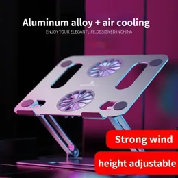 Foldable Laptop Tablet Stand with Cooling Fan Heat Dissipation Aluminum for Desktop MacBook Air Pro Stand Notebook Holder Cooler