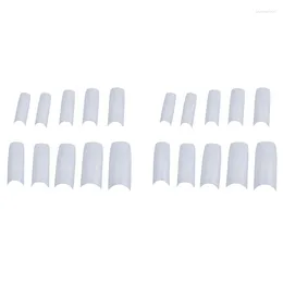 False Nails 1000 Pcs French Style Acrylic Artificial Fingernails Half Tips White