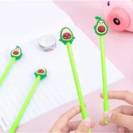 24 pcs Refillable Gel Pens Cute Green Avocado Style for Child, Women, Coworkers, Great Party Supplies and School Supplies, 0.5mm