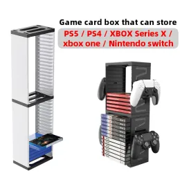 Data Frog Host Disc Multi-Layer Storage Box Holder för Xbox Series X/Xbox One Universal Game Disc for PS5/PS4 CD Disk Stand