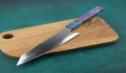 Chef039s Knife 67 Warstwy Japońskie Damascus Steel Damascus Chef Knife 8 -calowy Damascus Kiten Knife Socied Drewno HD7373380