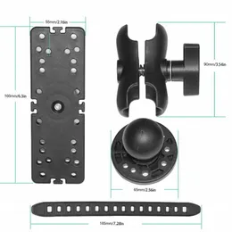 360 graders Swivel Ball Mount Marine Kayak Electronic Fish Finder Mount Base Fishfinder GPS Plate Rotating Boat Supporter