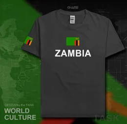 Republik Zambia Sambian Herren T -Shirts Fashion Jersey Nation Team 100 Baumwoll -T -Shirt -Kleidung Tees Country Sporting ZMB X06217737881
