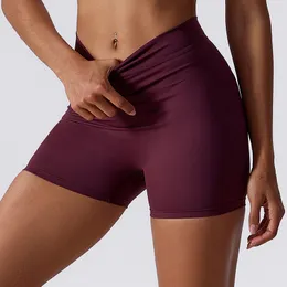 Yaz Seksi Spor Şortları Kadın Spor Sal Taytları Kadın Egzersiz Şort Bisiklet Şortları Yoga Pantolon V Geri Scrunch Butt Şort