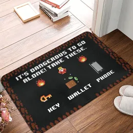 Its Dangerous To Go Alone Take These Doormat Anti-skid Super Absorbent Bathroom Floor Mats Entrance Rugs Carpet Hallway Footpad