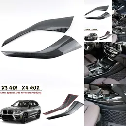 2PCS ABS Carbon Fiber Gearbox Panel Side Trim Cover Car Accessories for X3 G01 IX3 G08 M Sport