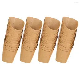 Mugs Kraft Paper French Fries Holders Ice Cream Cup Disposable Containers Snack Cups