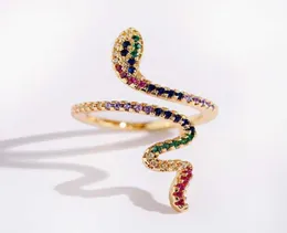 2020 JOYERIA Mujer Anelli impilabili Anelli serpenti per donne COLORE GOLD CLE CZ PUNK ROCK RINGHE BEIWEY MACCHIO Q07084404997