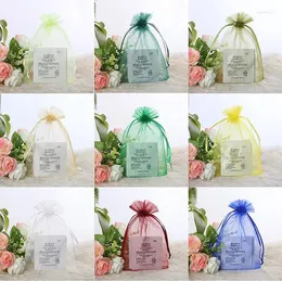 Embrulho de presente 25/50pcs sacos de organza