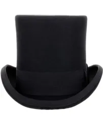 135 cm High 100 Wool Top Hat Satin fodrad President Party Men039s Felt Derby Black Hat Women Men Fedoras60241964038083