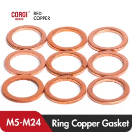 M5 M6 M8 M10 M12 M14 M16 M18 M20 M22 M24 DIN7603 Boat Red Brass Copper Crush Sealing Washer Flat Seal Ring Gasket Washers
