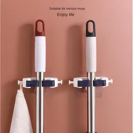 Швабрый крепкий крюк без маркировки пластиковой швабрый зажим для швабры ванная комната кухня метла стойка для хранения домашнего хранения