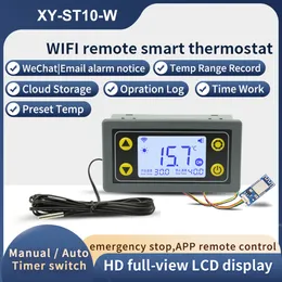 WiFiリモートスマートサーモスタットLCDデジタル温度コントローラーモジュール冷却暖房アプリリモートコントロールタイミングスイッチXY-ST10