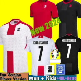 24 25 Maglie di calcio georgiane 2024 2025 All Away Camesitas Kvaratskhelia Shirt da calcio MAILLOTS DE FURIL UNIFICI DI UNIMI