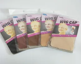 Deluxe Wig Cap 24 Units12Bags 헤어 넷을 만들기위한 헤어 넷 블랙 브라운 스타킹 가발 라이너 캡 스노우 나일론 메쉬 캡 5 Colors5276686