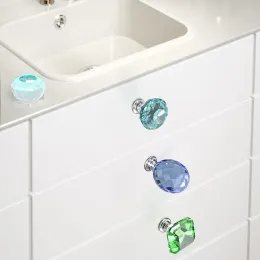 Drawer Handle Silicone Mold Diamond Dresser Crystal Pull Knobs Epoxy Resin Mold for Dresser Drawer Kitchen Bathroom Cabinet