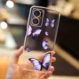 Colorful Butterfly Transparent Phone Case for Redmi Note 11E 5G Xiaomi 11tPro 12 Shockproof Animal Cover for Black Shark 3 4 Pro