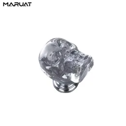 Skull Design Crystal Glass Knobs Copboard Drawer Pull Kitchen Cabinet Door Garderob HANDLAR HARDWARE AMERICAN TREND PULLS