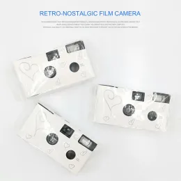 Kamera 13st Retro 16 foton 35mm engångsfilm Camera Manual Fool Optical Camera Children's Gift Single Use Camer